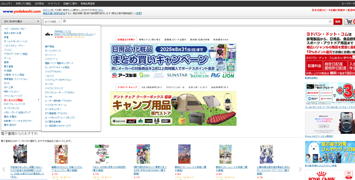 Le magasin de Yodabashi