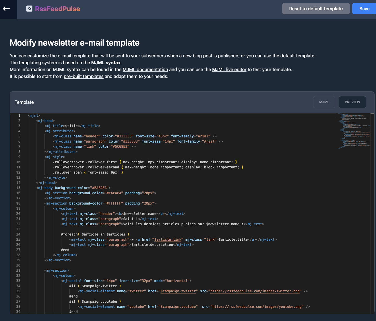L'interface créé avec Monaco Editor